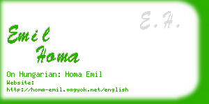 emil homa business card